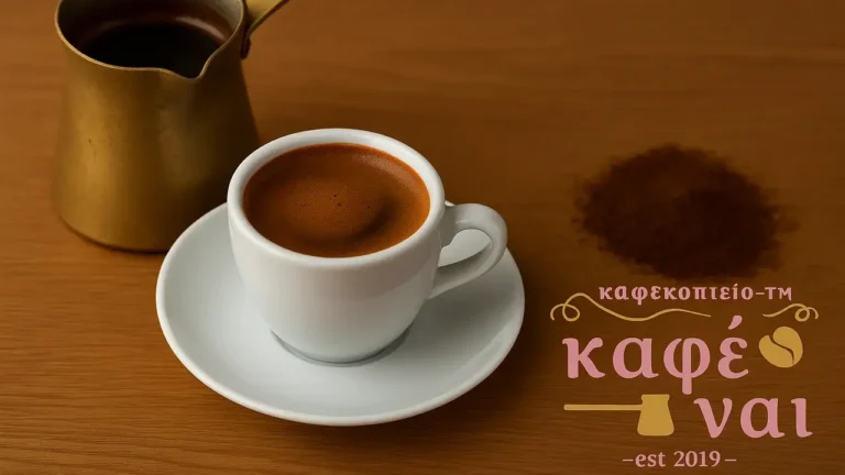 Παραδοσιακός ελληνικός καφές σε φλυτζάνι με μπρίκι και λογότυπο Καφέ Ναι , Πώς φτιάχνουμε ελληνικό καφέ